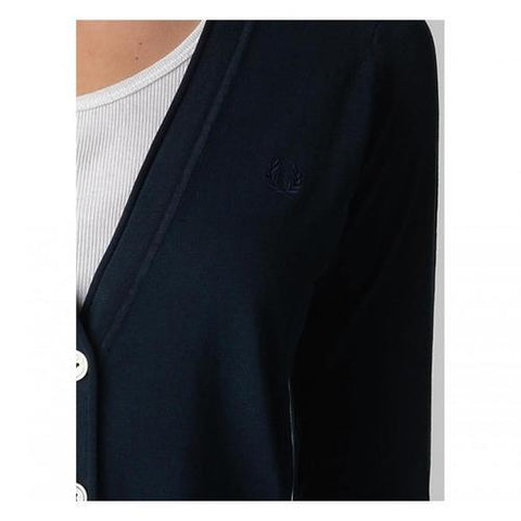 Dark Blue L Fred Perry Womens Cardigan 31432006 E9608