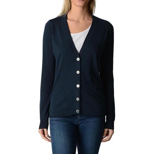 Dark Blue L Fred Perry Womens Cardigan 31432006 E9608