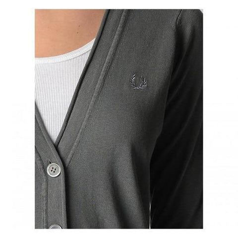 Grey M Fred Perry Womens Cardigan 31432006 7006