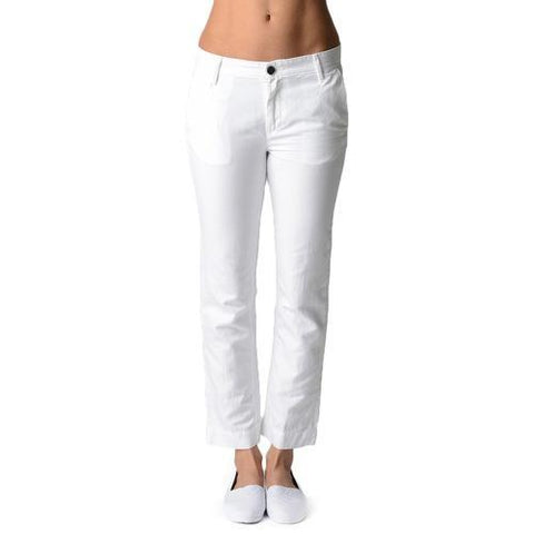 White 27 US - 36 EUR Fred Perry Womens Trousers 31502639 3400