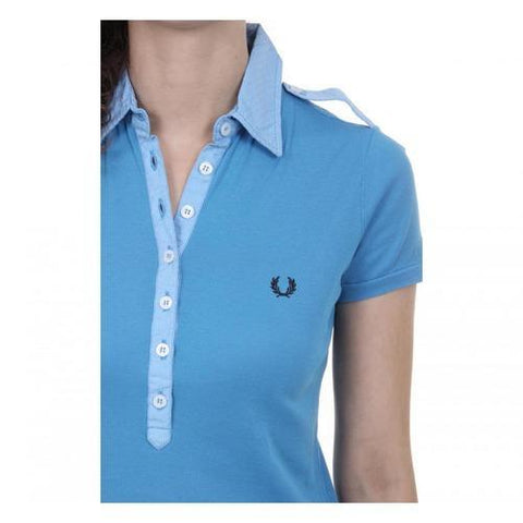 Light Blue M Fred Perry Womens Polo 31042031 0780