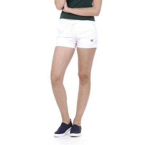 White S Fred Perry Womens Shorts 31502409 9100