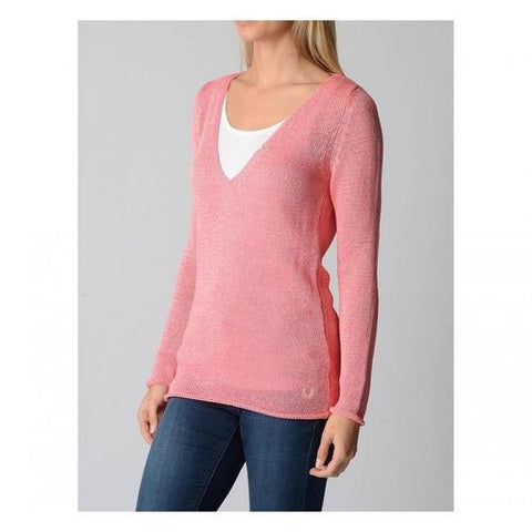 Pink L Fred Perry Womens Sweater 31412282 9177