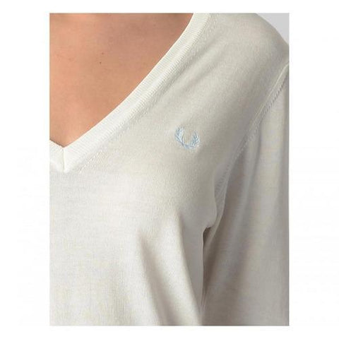 White XL Fred Perry Womens Sweater 31412191 0199