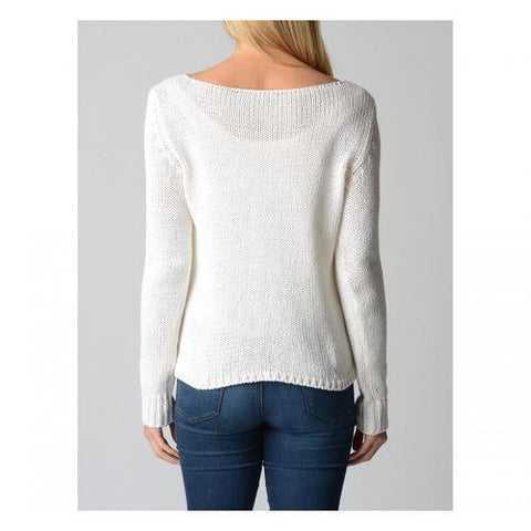 White M Fred Perry Womens Sweater 31472010 9100