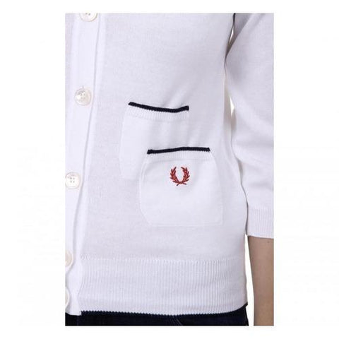White S Fred Perry Womens Sweater 31412183 0031