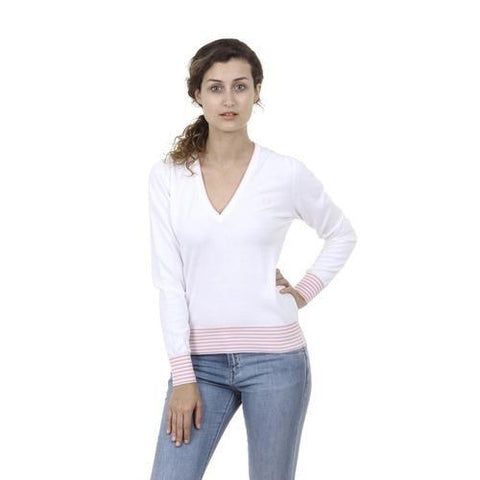 White M Fred Perry Womens Sweater 31412210 0033