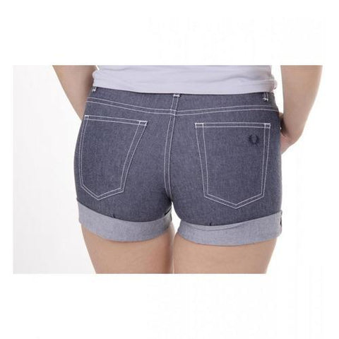 Denim 44 EUR - 8 US Fred Perry Womens Shorts 31512050 9608