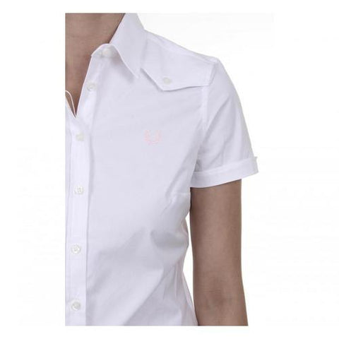 White S Fred Perry Womens Shirt 31202337 9100