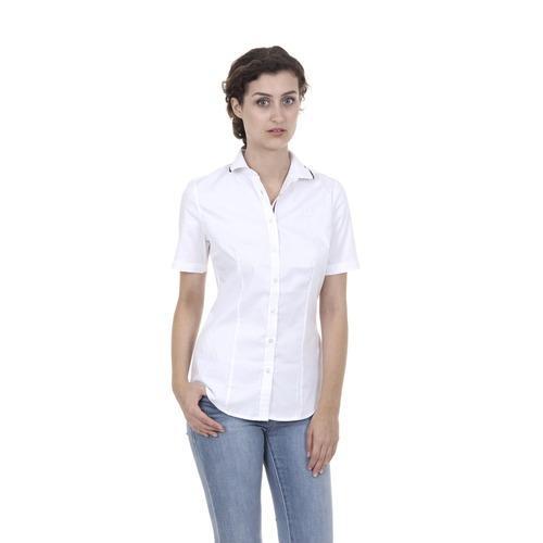 White M Fred Perry Womens Shirt 31202391 9100