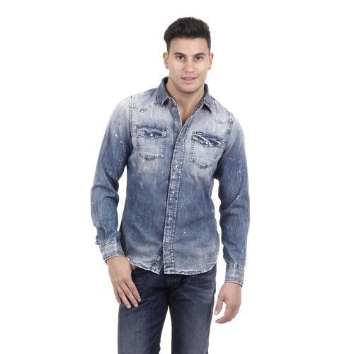 Denim M Diesel Mens Shirt 00SD24 0664A 01