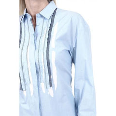 Light Blue 44 EUR - 8 US Bottega Veneta Womens Shirt 365119 VZDQ1 4971