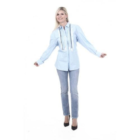 Light Blue 44 EUR - 8 US Bottega Veneta Womens Shirt 365119 VZDQ1 4971