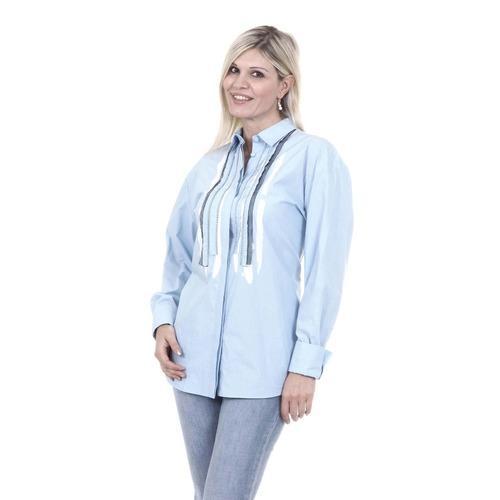 Light Blue 44 EUR - 8 US Bottega Veneta Womens Shirt 365119 VZDQ1 4971