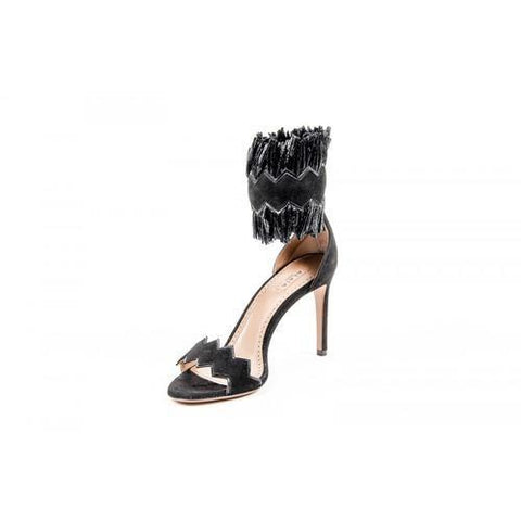 Black 39 EUR - 9 US Alaia Womens Ankle Strap Sandal 6E3X899CH03 C999
