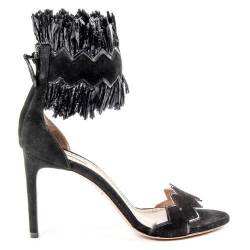 Black 39 EUR - 9 US Alaia Womens Ankle Strap Sandal 6E3X899CH03 C999
