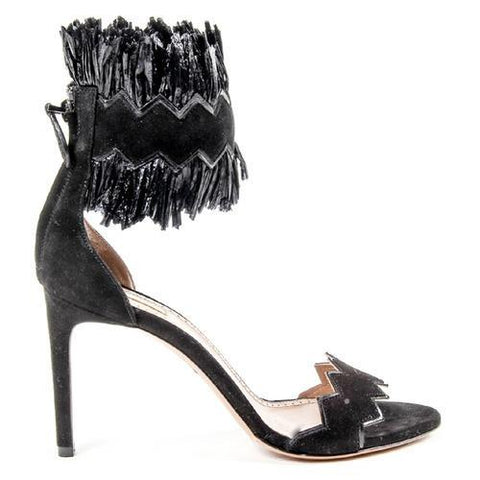 Black 39 EUR - 9 US Alaia Womens Ankle Strap Sandal 6E3X899CH03 C999