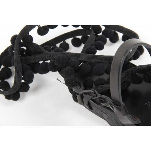 Black 41 EUR - 11 US Álvaro González Womens Flat Sandal ANNA BLACK BLACK