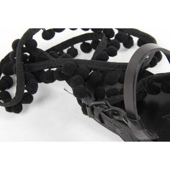 Black 41 EUR - 11 US Álvaro González Womens Flat Sandal ANNA BLACK BLACK