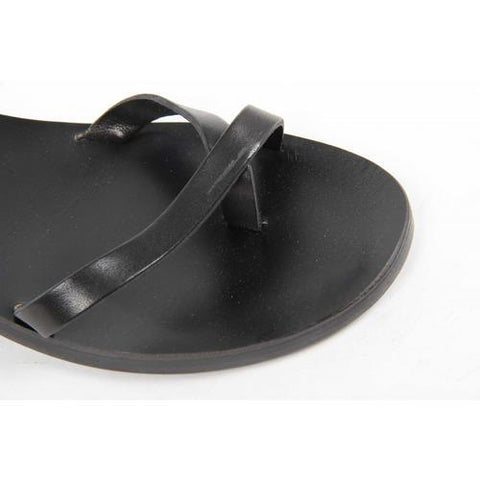 Black 41 EUR - 11 US Álvaro González Womens Flat Sandal ANNA BLACK BLACK