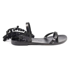 Black 41 EUR - 11 US Álvaro González Womens Flat Sandal ANNA BLACK BLACK