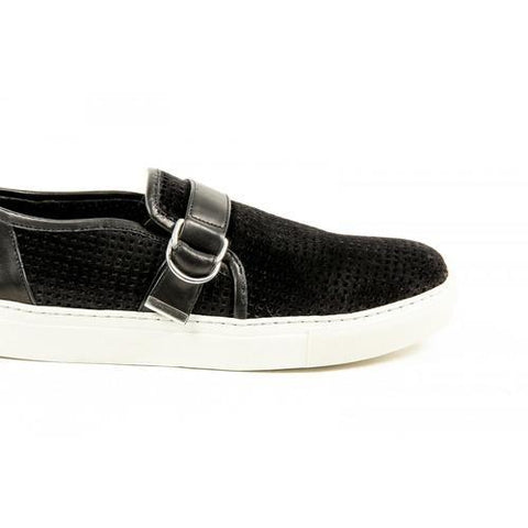 Black 40 EUR - 7 US Balmain Paris Mens Slip On Sneaker S6H T310 BA90 176