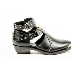 Black 41 EUR - 11 US Balmain Paris Womens Ankle Boot S6C BH 350206M WEST 176