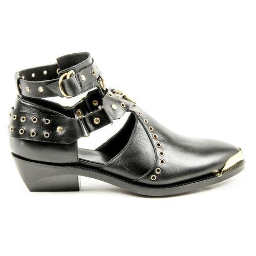 Black 41 EUR - 11 US Balmain Paris Womens Ankle Boot S6C BH 350206M WEST 176