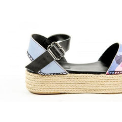 Multicolor 38 EUR - 8 US Carven Womens Espadrille Sandal ESPADRILLE 525 BLUET