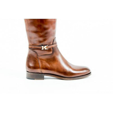 Brown 40 EUR - 10 US Kiton Womens High Boot D34801 4H5103 LUX CAFFE