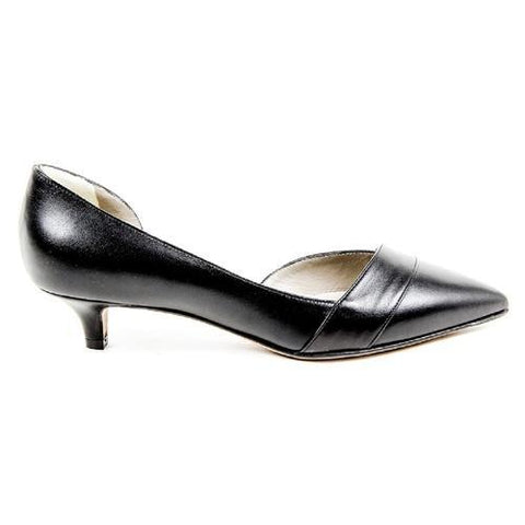 Black 38 EUR - 8 US Kiton Womens Pump Open Side D39809 VIP NERO