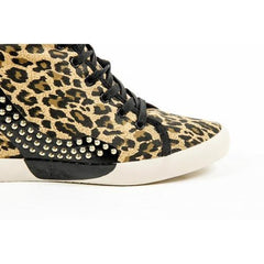 Leopardato 40 EUR - 10 US Olo Womens High Sneaker 28C12 28 ADRIANA CANVAS GOLD PRINTING STUDS