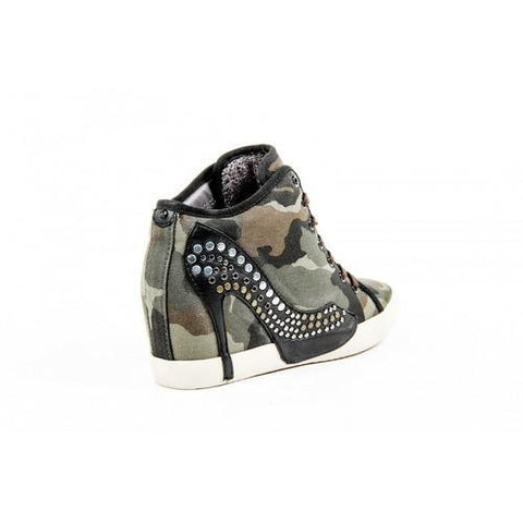 Multicolor 38 EUR - 8 US Olo Womens High Sneaker 71N10 71 GRETA CANVAS PATCH ROCK