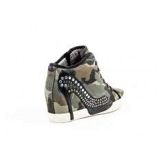 Multicolor 38 EUR - 8 US Olo Womens High Sneaker 71N10 71 GRETA CANVAS PATCH ROCK