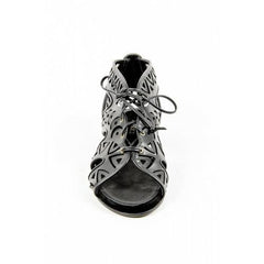 Black 36 EUR - 6 US Parrice Womens Lace Up Sandal PS15S2 BLACK