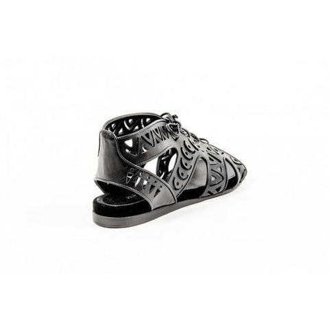 Black 40 EUR - 10 US Parrice Womens Lace Up Sandal PS15S2 BLACK