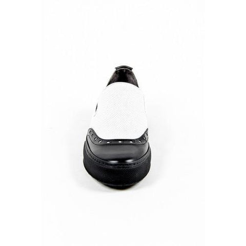 Multicolor 36.5 EUR - 6.5 US Robert Clergerie Paris Womens Slip On Sneaker TILO02 V LISSE NOIR V L PERFO BLANCO