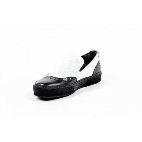 Multicolor 36.5 EUR - 6.5 US Robert Clergerie Paris Womens Slip On Sneaker TILO02 V LISSE NOIR V L PERFO BLANCO