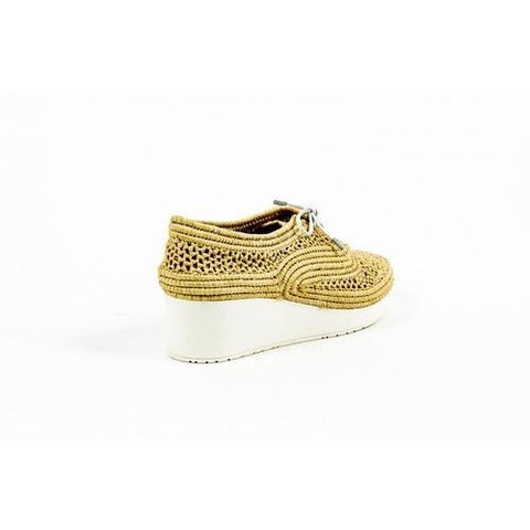 Beige 36 EUR - 6 US Robert Clergerie Paris Womens Sneaker VICOLEI PAILLE NATURELLE DBL POUDRE