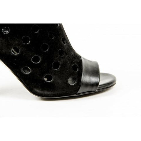 Black 37.5 EUR - 7.5 US Robert Clergerie Paris Womens Ankle Strap Sandal LIORO V L CHEV VEL NOIR DBL NOIRE BC