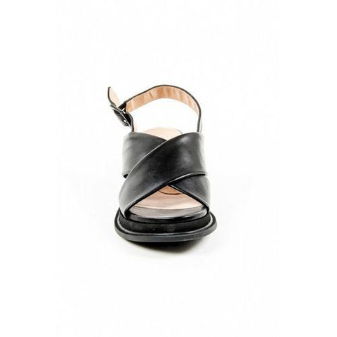 Black 40 EUR - 10 US Robert Clergerie Paris Womens Cross Over Sandal CALIENTE AGNEAU NOIR DBL PDR BCL AGN NO