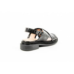 Black 40 EUR - 10 US Robert Clergerie Paris Womens Cross Over Sandal CALIENTE AGNEAU NOIR DBL PDR BCL AGN NO
