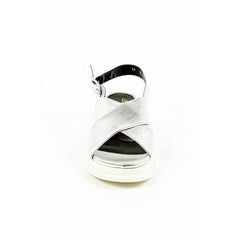 Silver 41 EUR - 11 US Robert Clergerie Paris Womens Cross Over Sandal CALIENTE AGNEAU ARGENT DBL NOIR BCL AGN