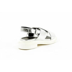 Silver 41 EUR - 11 US Robert Clergerie Paris Womens Cross Over Sandal CALIENTE AGNEAU ARGENT DBL NOIR BCL AGN