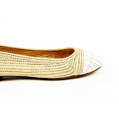 Multicolor 41.5 EUR - 11.5 US Robert Clergerie Paris Womens Ballerina GINO TRAME BLANC PAILLE NATURELLE D