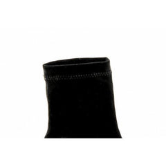 Black 37 EUR - 7 US Robert Clergerie Paris Womens Short Boot NERDALJ VELOURS STRETCH NOIR DBL NR