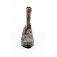 Taupe 37 EUR - 7 US Robert Clergerie Paris Womens Short Boot NERDALJ VELOURS STRETCH ANTHRACITE DBL