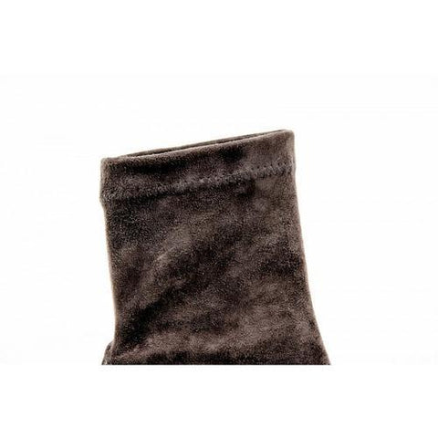 Taupe 37 EUR - 7 US Robert Clergerie Paris Womens Short Boot NERDALJ VELOURS STRETCH ANTHRACITE DBL