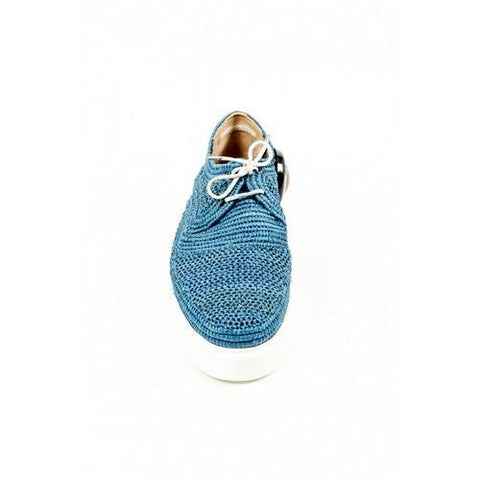 Blue 41.5 EUR - 11.5 US Robert Clergerie Paris Womens Sneaker POCO PAILLE BLEU DBL POUDRE