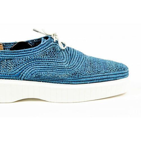 Blue 41.5 EUR - 11.5 US Robert Clergerie Paris Womens Sneaker POCO PAILLE BLEU DBL POUDRE